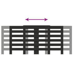 Vidaxl Pokrov za radiator črn 205x21,5x83,5 cm inženirski les