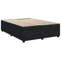 Vidaxl Box spring postelja z vzmetnico črna 160x200 cm žamet