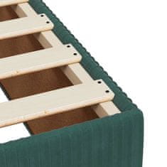 Vidaxl Box spring postelja z vzmetnico temno zelen 120x190 cm žamet