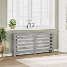 Vidaxl Pokrov za radiator betonsko siv 175x20x82 cm inženirski les