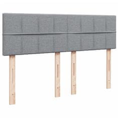 Vidaxl Box spring postelja z vzmetnico svetlo siva 160x200 cm žamet
