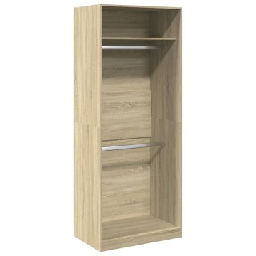 Vidaxl Garderobna omara sonoma hrast 80x50x200 cm inženirski les