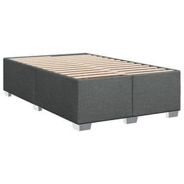 Vidaxl Posteljni okvir brez vzmetnice temno siv 120x200 cm blago