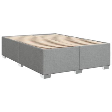 Vidaxl Posteljni okvir brez vzmetnice svetlo siv 140x190 cm blago