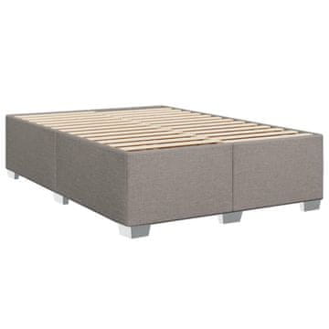 Vidaxl Posteljni okvir brez vzmetnice taupe 140x190 cm blago