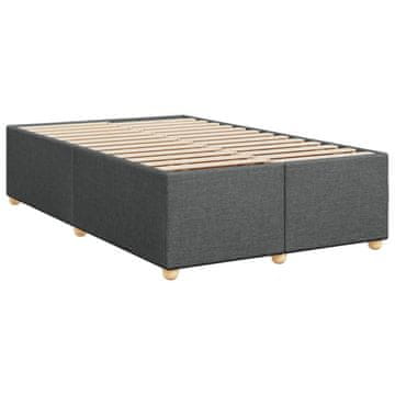 Vidaxl Posteljni okvir brez vzmetnice temno siva 120x190 cm blago