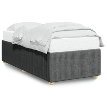 Vidaxl Posteljni okvir brez vzmetnice temno siv 80x200 cm blago