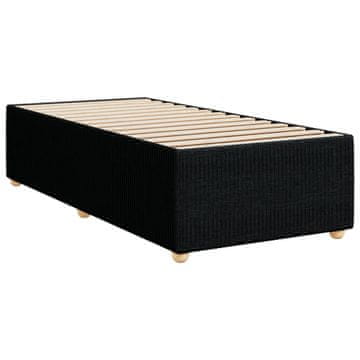 Vidaxl posteljni okvir brez vzmetnice Črna 90x190cm Tkanina