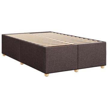 Vidaxl Posteljni okvir brez vzmetnice temno rjav 120x200 cm blago