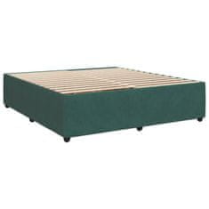 Vidaxl Box spring postelja z vzmetnico temno zelena 180x200 cm žamet