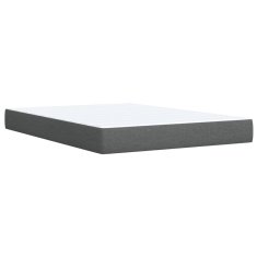 Vidaxl Box spring postelja z vzmetnico temno siva 160x200 cm blago