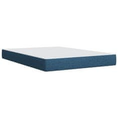 Vidaxl Box spring postelja z vzmetnico modra 140x200 cm blago