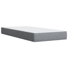 Vidaxl Box spring postelja z vzmetnico svetlo siv 100x200 cm blago