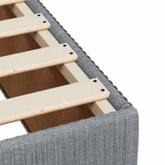 Vidaxl Box spring postelja z vzmetnico svetlo siv 100x200 cm blago