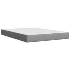 Vidaxl Box spring postelja z vzmetnico svetlo siva 140x200 cm blago