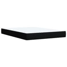 Vidaxl Box spring postelja z vzmetnico črna 160x200 cm blago