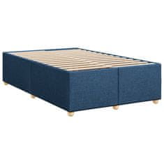 Vidaxl Box spring postelja z vzmetnico modra 120x190 cm blago