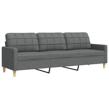 Vidaxl Trosed temno siv 180 cm blago
