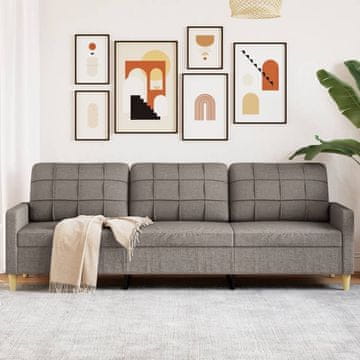 Vidaxl vidaXL Trosed, taupe, 210 cm, oblazinjen s tkanino