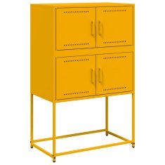 Vidaxl Komoda gorčično rumena 68,5x38,5x107 cm jeklo