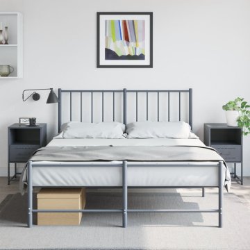 Vidaxl vidaXL Nočne omarice, komplet 2, antracit, 36x39x60,5 cm, jeklo