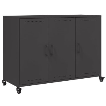 Vidaxl Komoda črna 100,5x39x72 cm jeklo