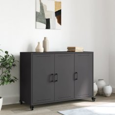 Vidaxl Komoda črna 100,5x39x72 cm jeklo