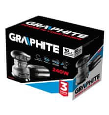Graphite 240 W ekscentrični brusilnik, 125 mm noge