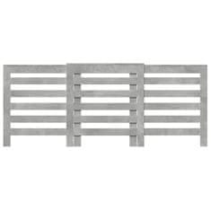 Vidaxl Pokrov za radiator betonsko siv 205x21,5x83,5 cm inženirski les