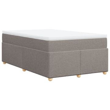 Vidaxl Box spring postelja z vzmetnico taupe 120x190 cm blago