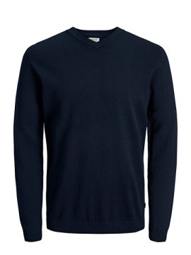Jack&Jones Moški pulover JJEBASIC 12137194 Navy Blaze r