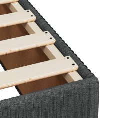Vidaxl Box spring postelja z vzmetnico temno siva 90x190 cm blago