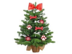 LAALU.cz Okrašeno umetno božično drevo PEJSK'S TREE 60 cm z LED osvetlitvijo v cvetju