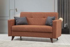 Atelier Del Sofa Raztegljiv kavč z dvema sedežema, Polya - Rdeča ploščica