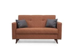 Atelier Del Sofa Raztegljiv kavč z dvema sedežema, Polya - Rdeča ploščica