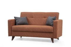 Atelier Del Sofa Raztegljiv kavč z dvema sedežema, Polya - Rdeča ploščica