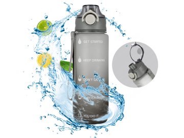 STARPAK Siva, plastična steklenica/bidon z merilno lestvico 750 ml