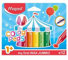 WOWO Sveče barvice za malčke najprej Jumbo Colorpeps 12 barv Maped