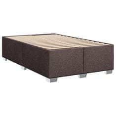 Vidaxl Box spring postelja z vzmetnico temno rjav 120x200 cm blago