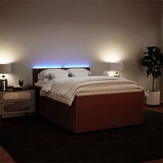Vidaxl Box spring postelja z vzmetnico roza 140x190 cm žamet
