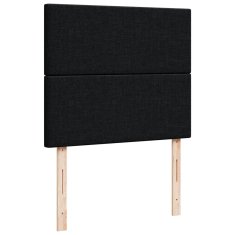 Vidaxl Box spring postelja z vzmetnico črn 120x200 cm blago