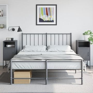 Vidaxl vidaXL Nočne omarice, komplet 2, antracit, 36x39x78 cm, jeklo