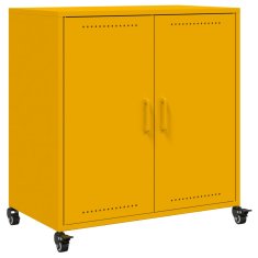 Vidaxl Komoda gorčično rumena 68x39x72 cm jeklo