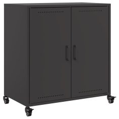 Vidaxl Komoda črna 68x39x72 cm jeklo