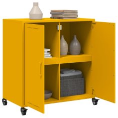 Vidaxl Komoda gorčično rumena 68x39x72 cm jeklo