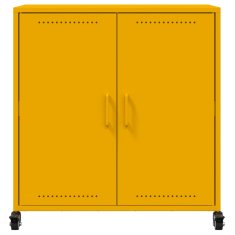 Vidaxl Komoda gorčično rumena 68x39x72 cm jeklo