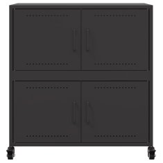 Vidaxl Komoda črna 68x39x72 cm jeklo
