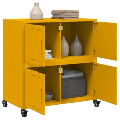 Vidaxl Komoda gorčično rumena 68x39x72 cm jeklo