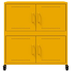 Vidaxl Komoda gorčično rumena 68x39x72 cm jeklo