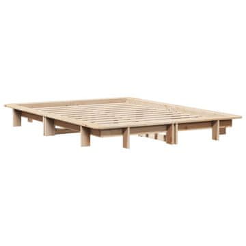 Vidaxl Posteljni okvir brez vzmetnice 120x200 cm trdna borovina